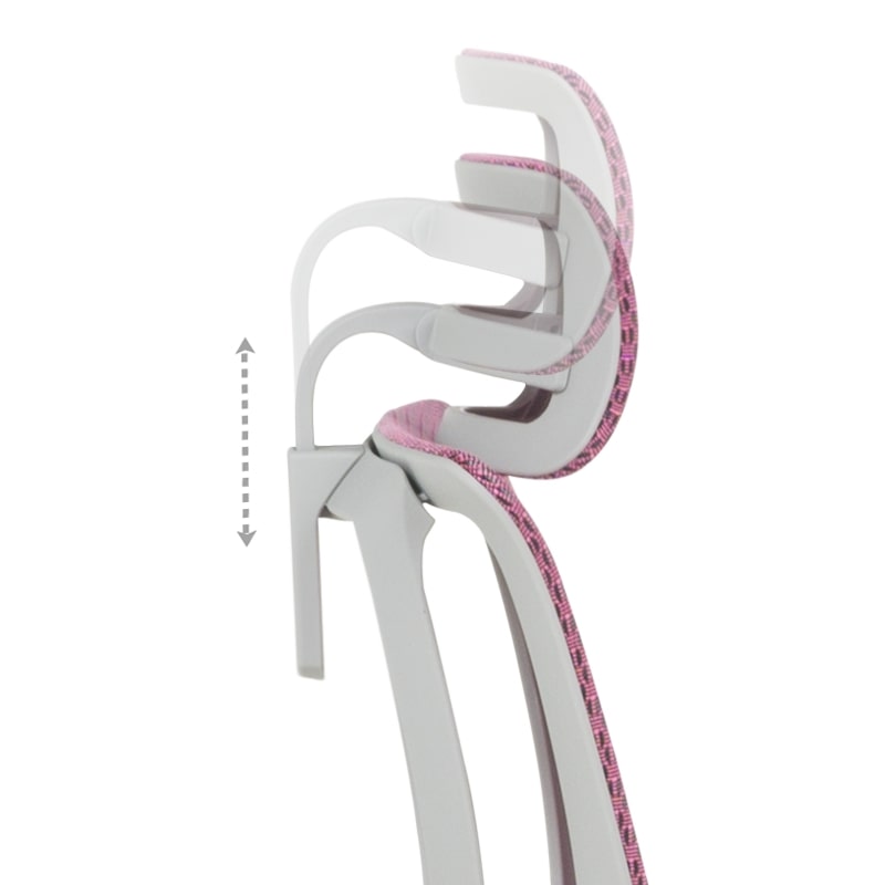 Ергономичен стол IOO Elite 2 сива рамка-розов